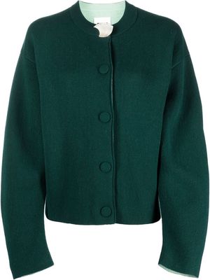 Jil Sander brooch-detail cardigan - Green