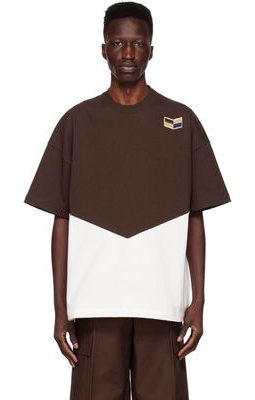 Jil Sander Brown & Off-White Graphic T-Shirt