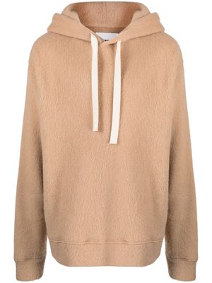 Jil Sander brushed alpaca-wool blend hooded-sweater - Neutrals