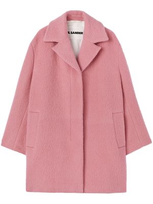 Jil Sander brushed knee-length coat - Pink