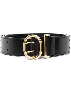 Jil Sander buckle leather belt - Black