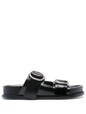 Jil Sander buckled leather sandals - Black