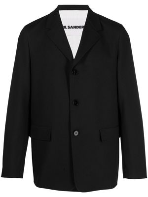 Jil Sander button-fastening single-breasted blazer - Black