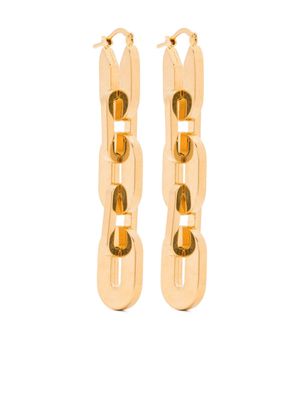 Jil Sander cable-link drop earrings - Gold