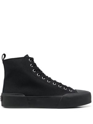 Jil Sander Canvas high-top sneakers - Black