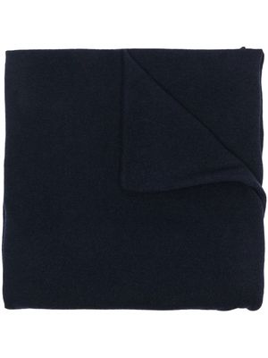 Jil Sander cashmere logo-patch scarf - Blue