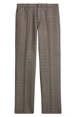 Jil Sander Check Compact Virgin Wool Trousers in Military Speckle