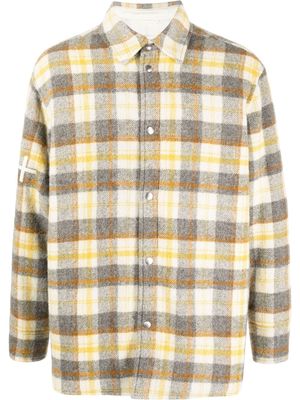 Jil Sander check-print shirt jacket - Grey