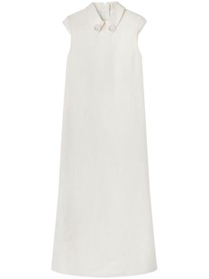 Jil Sander Chelsea-collar shift long dress - White