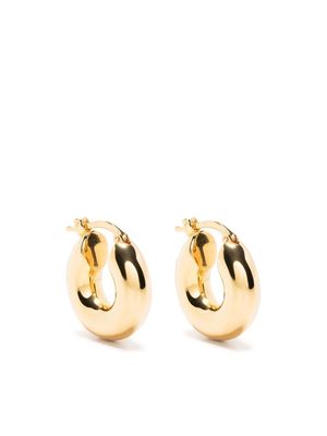 Jil Sander chunky huggie hoop earrings - Gold