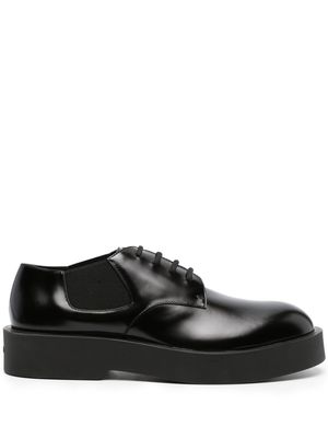 Jil Sander chunky-sole leather Derby shoes - Black