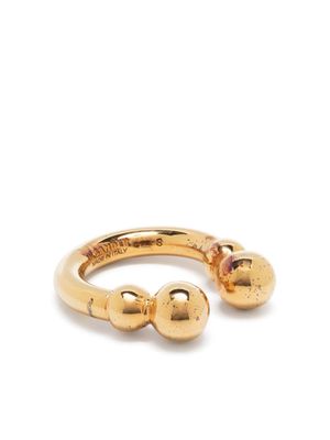 Jil Sander circular-design polished-finish ring - Gold