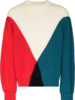 Jil Sander colour-block jumper - Red