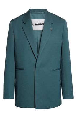 Jil Sander Compact Wool Jacket in Shaded Spruce