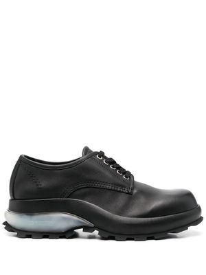 Jil Sander contrast-sole leather lace-up shoes - Black