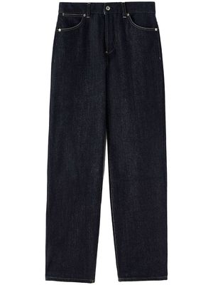 Jil Sander contrast-stitching cotton jeans - Blue