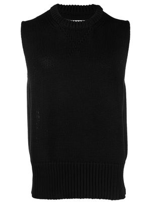 Jil Sander cotton crew-neck vest - Black