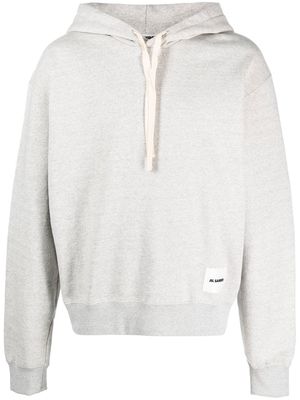 Jil Sander cotton drawstring hoodie - Grey