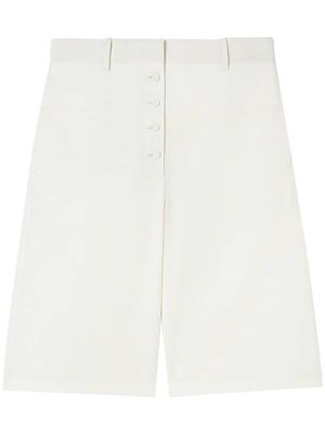 Jil Sander cotton-silk tailored Bermuda shorts - White