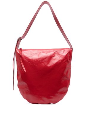 Jil Sander crinkled-effect shoulder bag - Red