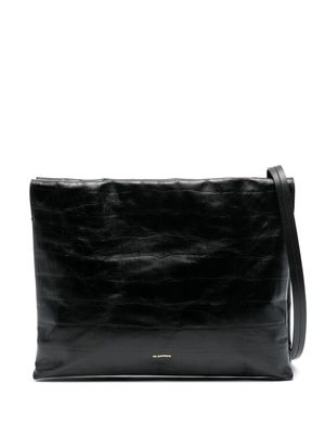 Jil Sander crocodile-embossed shoulder bag - Black