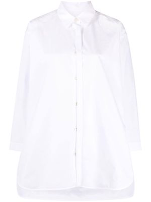 Jil Sander crop-sleeve cotton shirt - White
