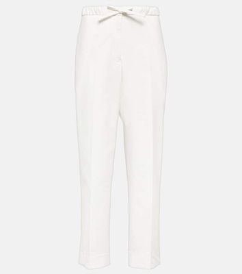 Jil Sander Cropped cotton straight pants