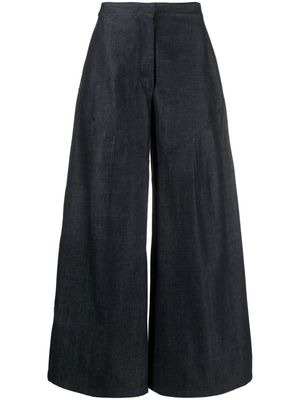 Jil Sander cropped wide-leg trousers - Blue