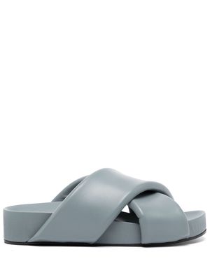 Jil Sander cross-strap flat sandals - Blue