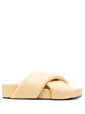 Jil Sander crossover strap chunky sandals - Yellow