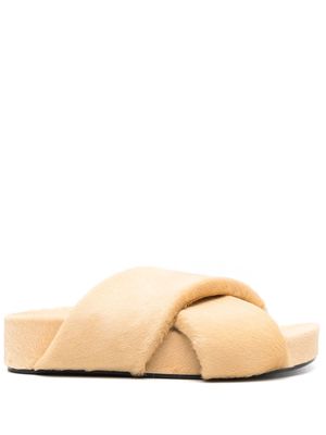 Jil Sander crossover-strap detail sandals - Neutrals