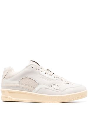 Jil Sander debossed-logo lace-up sneakers - White