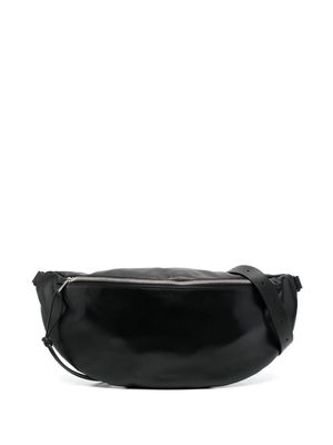 Jil Sander debossed-logo leather belt bag - Black