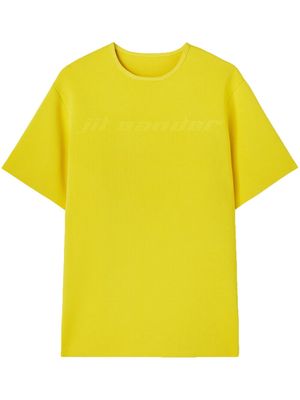 Jil Sander debossed-logo short-sleeve top - Yellow