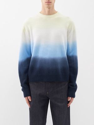 Jil Sander - Dégradé Crew-neck Wool Sweater - Mens - Multi