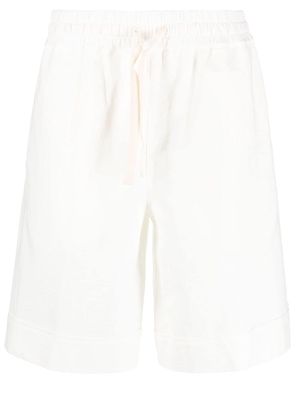 Jil Sander drawstring cotton shorts - White