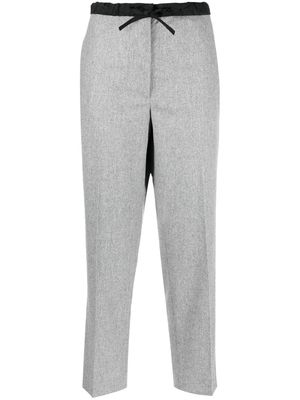 Jil Sander drawstring cropped trousers - Grey