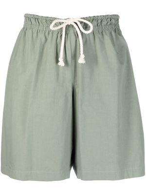 Jil Sander drawstring-waist cotton shorts - Green