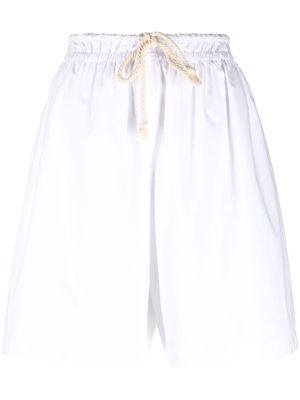 Jil Sander drawstring-waist wide-leg shorts - White