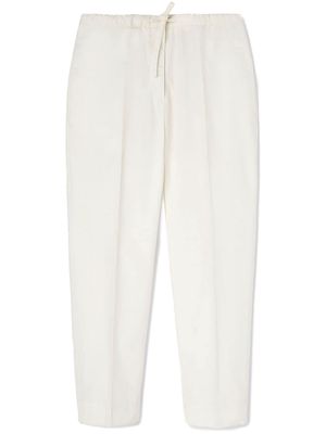 Jil Sander drawstring-waistband cotton trousers - White