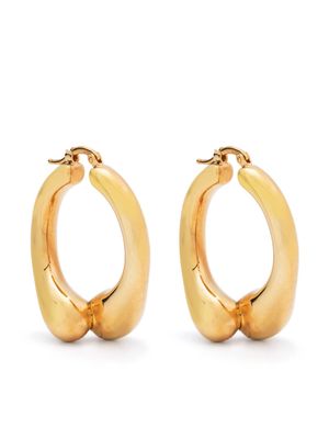 Jil Sander Drop hoop earrings - Gold