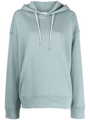 Jil Sander drop-shoulder cotton hoodie - Blue