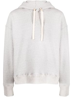 Jil Sander drop-shoulder drawstring hoodie - Grey