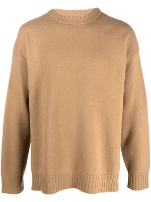 JIL SANDER drop-shoulder wool jumper - Brown