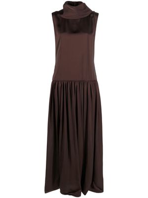 Jil Sander drop-waist jersey dress - Brown