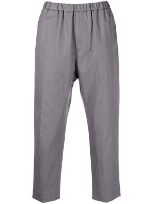 Jil Sander elasticated cropped trousers - Grey