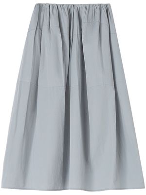 Jil Sander elasticated-waist A-Line skirt - Grey