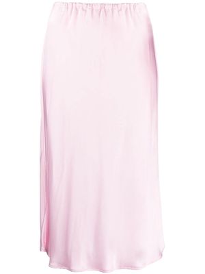 Jil Sander elasticated-waist flared midi skirt - Pink