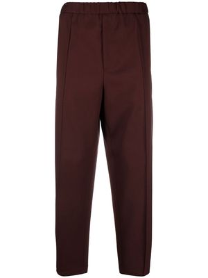 Jil Sander elasticated-waist straight-leg trousers - Brown