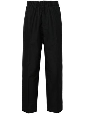 Jil Sander elasticated-waistband cotton trousers - Black